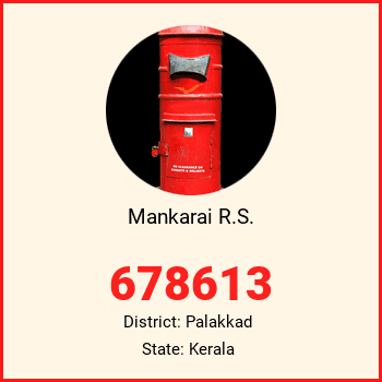 Mankarai R.S. pin code, district Palakkad in Kerala