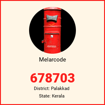 Melarcode pin code, district Palakkad in Kerala