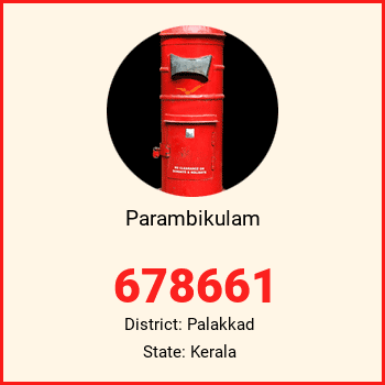 Parambikulam pin code, district Palakkad in Kerala