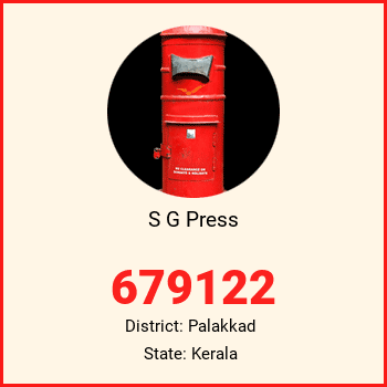 S G Press pin code, district Palakkad in Kerala