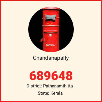 Chandanapally pin code, district Pathanamthitta in Kerala