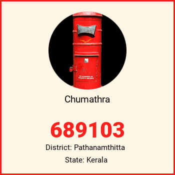 Chumathra pin code, district Pathanamthitta in Kerala
