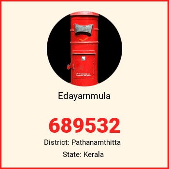 Edayarnmula pin code, district Pathanamthitta in Kerala
