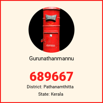 Gurunathanmannu pin code, district Pathanamthitta in Kerala