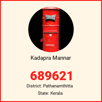 Kadapra Mannar pin code, district Pathanamthitta in Kerala