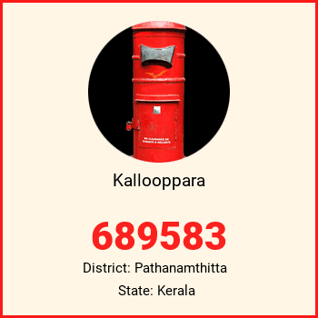 Kallooppara pin code, district Pathanamthitta in Kerala