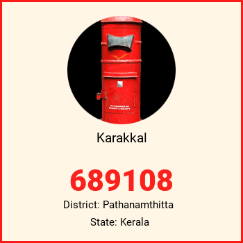 Karakkal pin code, district Pathanamthitta in Kerala