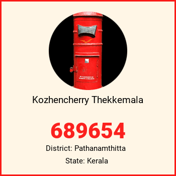 Kozhencherry Thekkemala pin code, district Pathanamthitta in Kerala