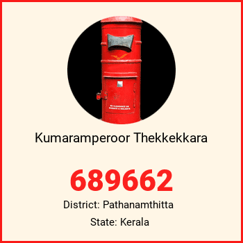 Kumaramperoor Thekkekkara pin code, district Pathanamthitta in Kerala