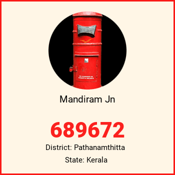 Mandiram Jn pin code, district Pathanamthitta in Kerala