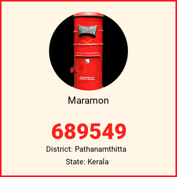 Maramon pin code, district Pathanamthitta in Kerala