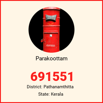 Parakoottam pin code, district Pathanamthitta in Kerala