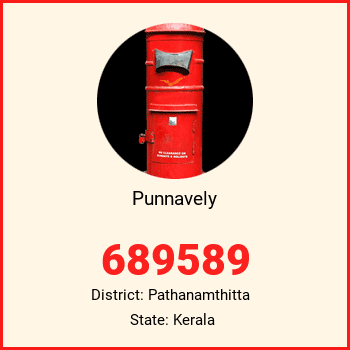Punnavely pin code, district Pathanamthitta in Kerala
