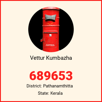 Vettur Kumbazha pin code, district Pathanamthitta in Kerala