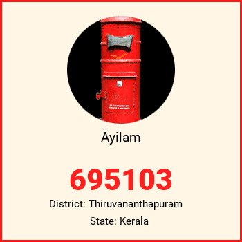Ayilam pin code, district Thiruvananthapuram in Kerala