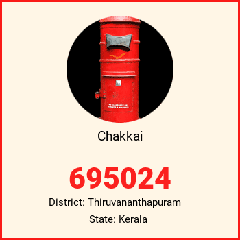 Chakkai pin code, district Thiruvananthapuram in Kerala