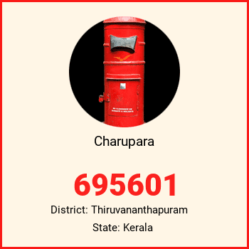 Charupara pin code, district Thiruvananthapuram in Kerala