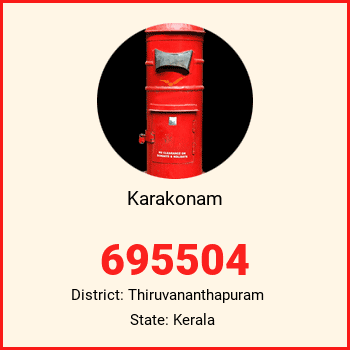 Karakonam pin code, district Thiruvananthapuram in Kerala