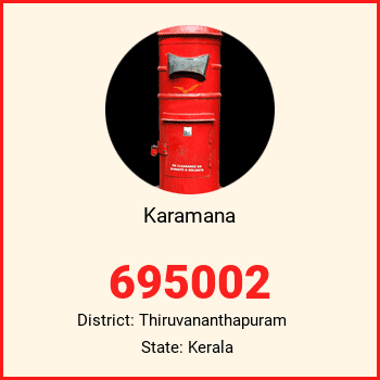 Karamana pin code, district Thiruvananthapuram in Kerala