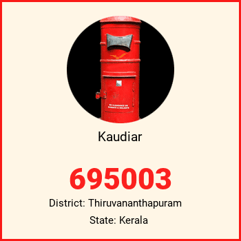 Kaudiar pin code, district Thiruvananthapuram in Kerala