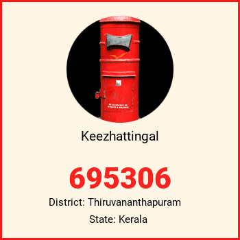 Keezhattingal pin code, district Thiruvananthapuram in Kerala