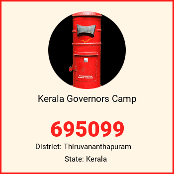 Kerala Governors Camp pin code, district Thiruvananthapuram in Kerala