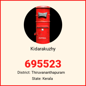 Kidarakuzhy pin code, district Thiruvananthapuram in Kerala