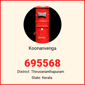 Koonanvenga pin code, district Thiruvananthapuram in Kerala