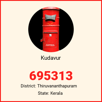Kudavur pin code, district Thiruvananthapuram in Kerala