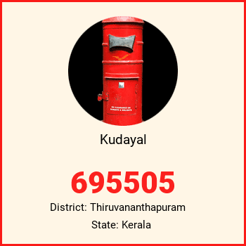 Kudayal pin code, district Thiruvananthapuram in Kerala