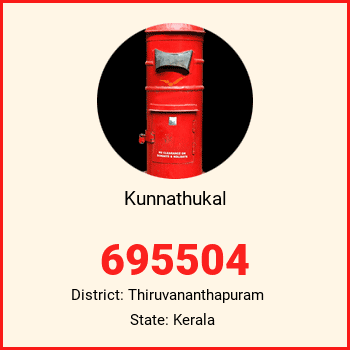 Kunnathukal pin code, district Thiruvananthapuram in Kerala