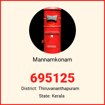 Mannamkonam pin code, district Thiruvananthapuram in Kerala