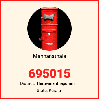 Mannanathala pin code, district Thiruvananthapuram in Kerala
