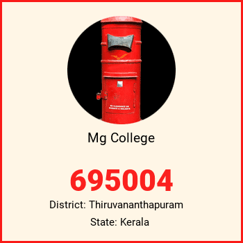 Mg College pin code, district Thiruvananthapuram in Kerala
