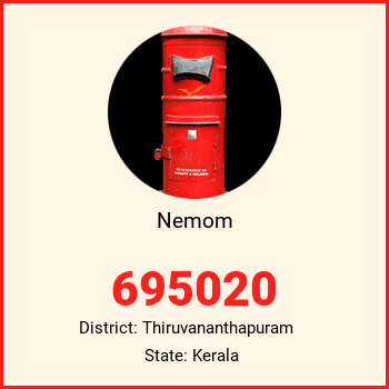 Nemom pin code, district Thiruvananthapuram in Kerala
