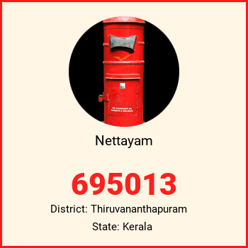 Nettayam pin code, district Thiruvananthapuram in Kerala