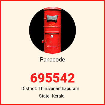 Panacode pin code, district Thiruvananthapuram in Kerala