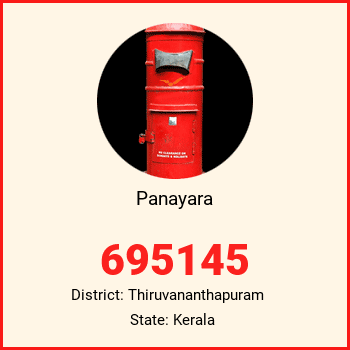 Panayara pin code, district Thiruvananthapuram in Kerala