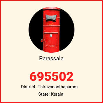 Parassala pin code, district Thiruvananthapuram in Kerala