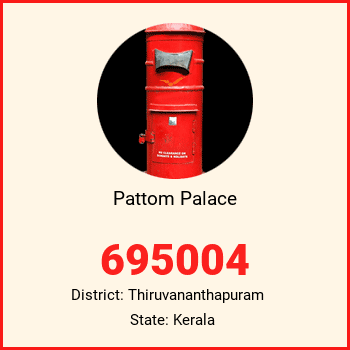 Pattom Palace pin code, district Thiruvananthapuram in Kerala