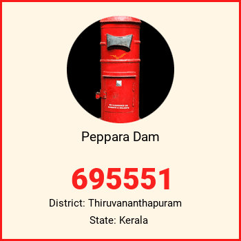 Peppara Dam pin code, district Thiruvananthapuram in Kerala
