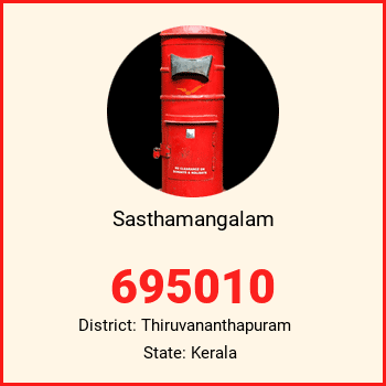 Sasthamangalam pin code, district Thiruvananthapuram in Kerala