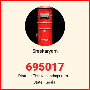 Sreekaryam pin code, district Thiruvananthapuram in Kerala