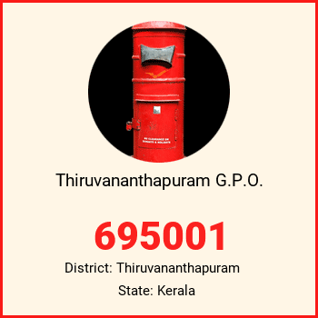 Thiruvananthapuram G.P.O. pin code, district Thiruvananthapuram in Kerala