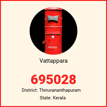Vattappara pin code, district Thiruvananthapuram in Kerala