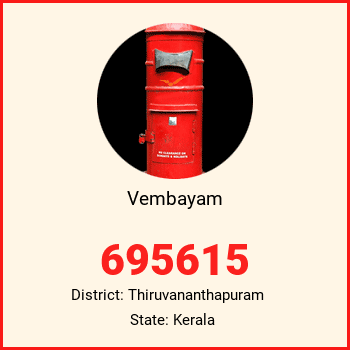 Vembayam pin code, district Thiruvananthapuram in Kerala