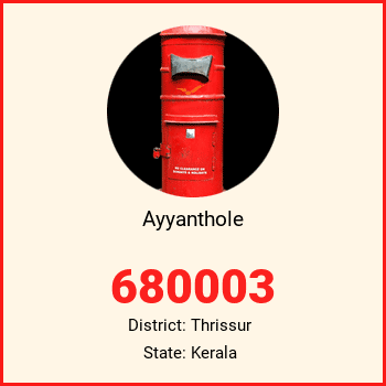 Ayyanthole pin code, district Thrissur in Kerala