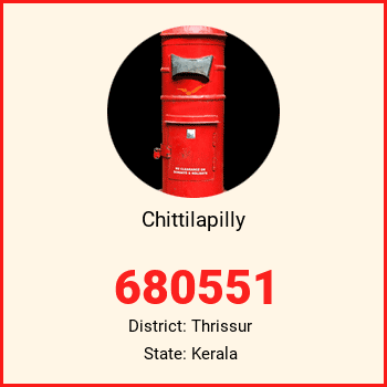 Chittilapilly pin code, district Thrissur in Kerala