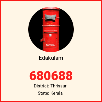 Edakulam pin code, district Thrissur in Kerala