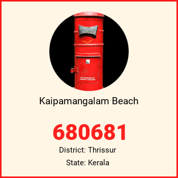 Kaipamangalam Beach pin code, district Thrissur in Kerala
